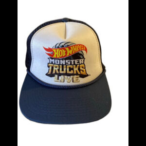 Vintage Cap Hot Wheels Trucker Hat Y2K Snapback Monster Trucks Live Streetwear